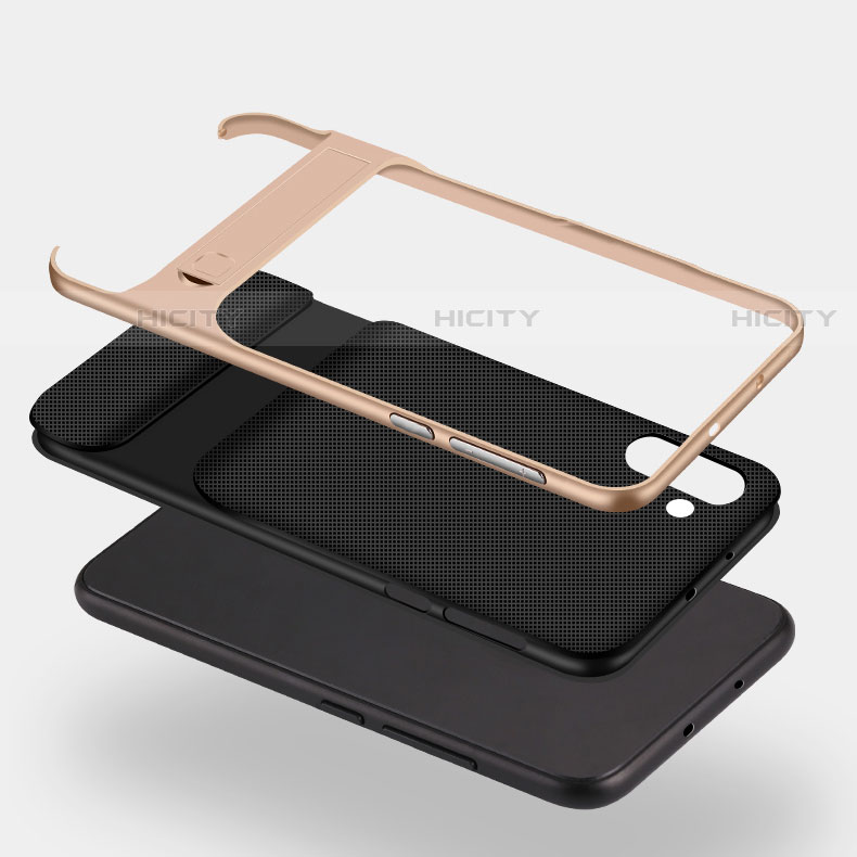 Custodia Silicone e Plastica Opaca Cover con Supporto per Samsung Galaxy Note 10