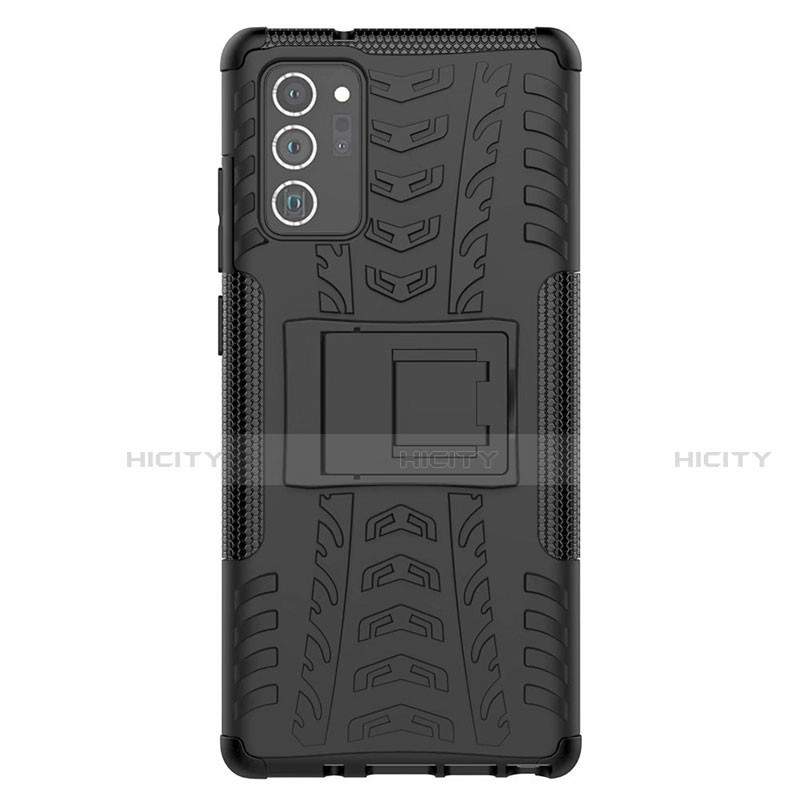 Custodia Silicone e Plastica Opaca Cover con Supporto per Samsung Galaxy Note 20 5G