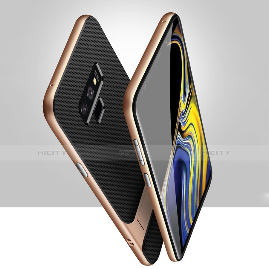 Custodia Silicone e Plastica Opaca Cover con Supporto per Samsung Galaxy Note 9