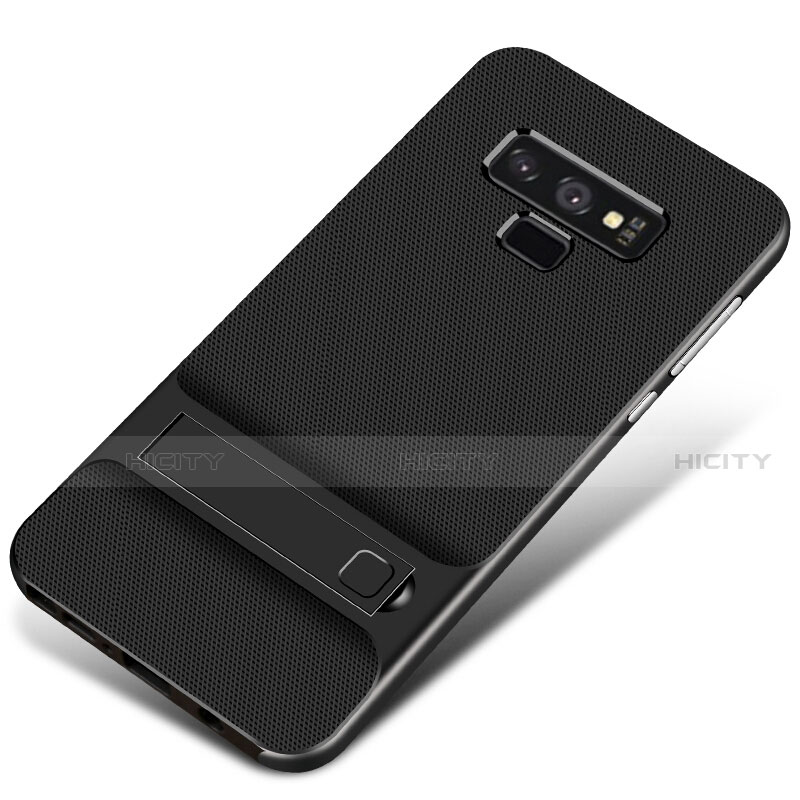 Custodia Silicone e Plastica Opaca Cover con Supporto per Samsung Galaxy Note 9