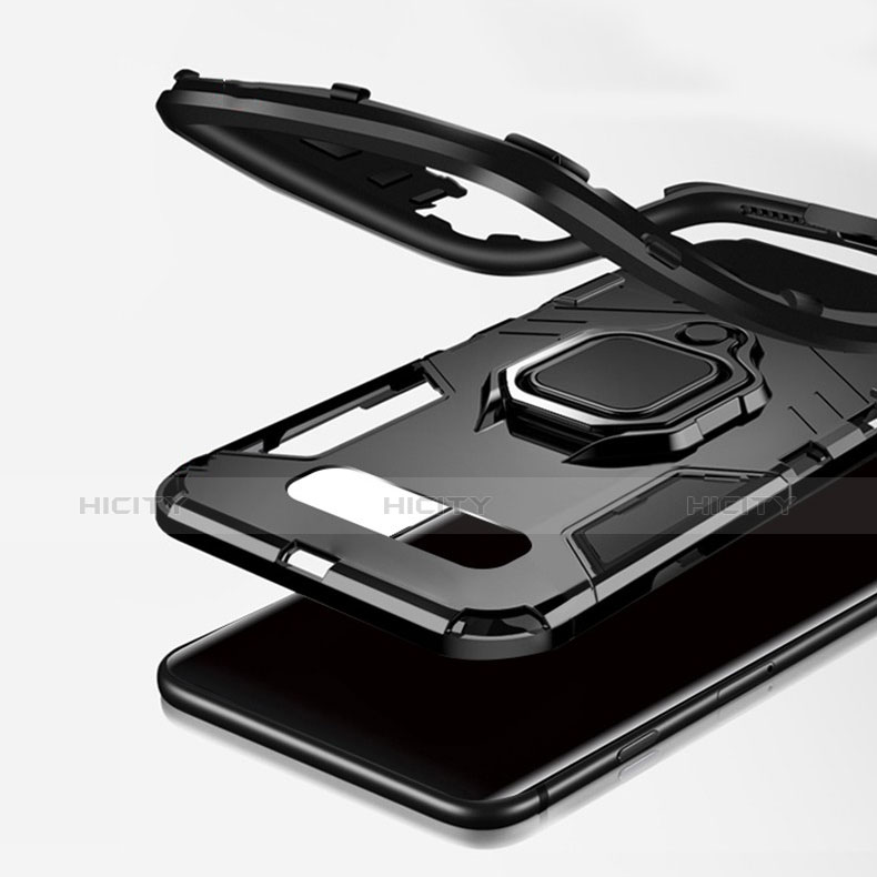 Custodia Silicone e Plastica Opaca Cover con Supporto per Samsung Galaxy S10