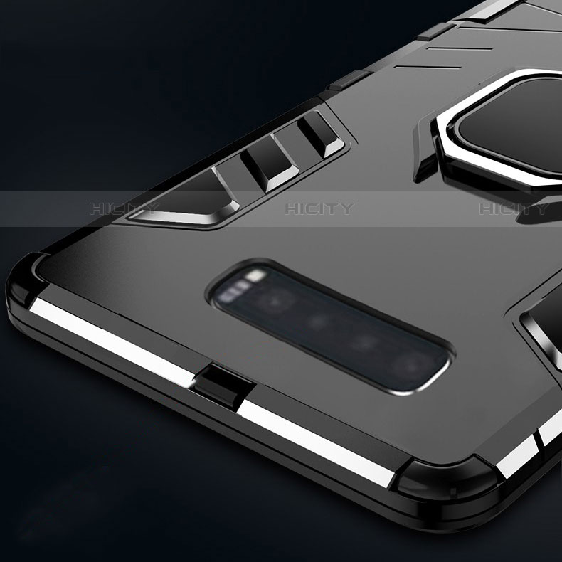 Custodia Silicone e Plastica Opaca Cover con Supporto per Samsung Galaxy S10 5G
