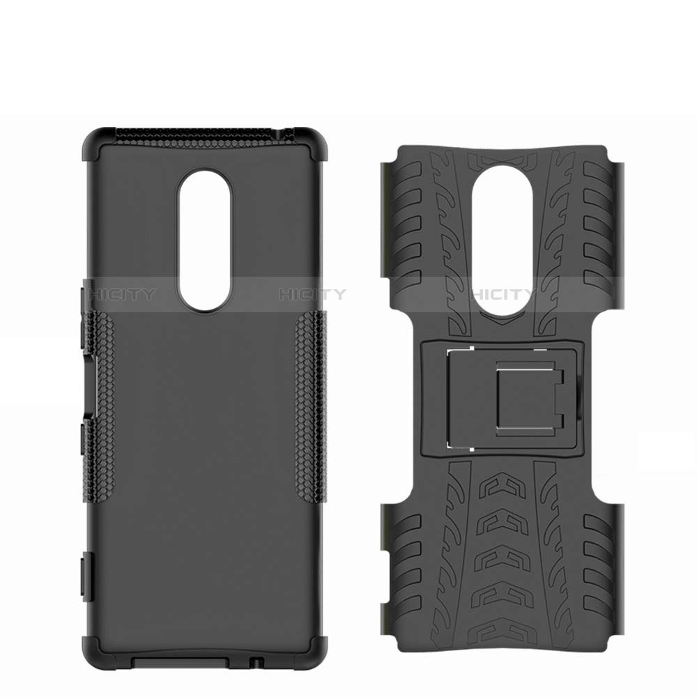 Custodia Silicone e Plastica Opaca Cover con Supporto per Sony Xperia 1