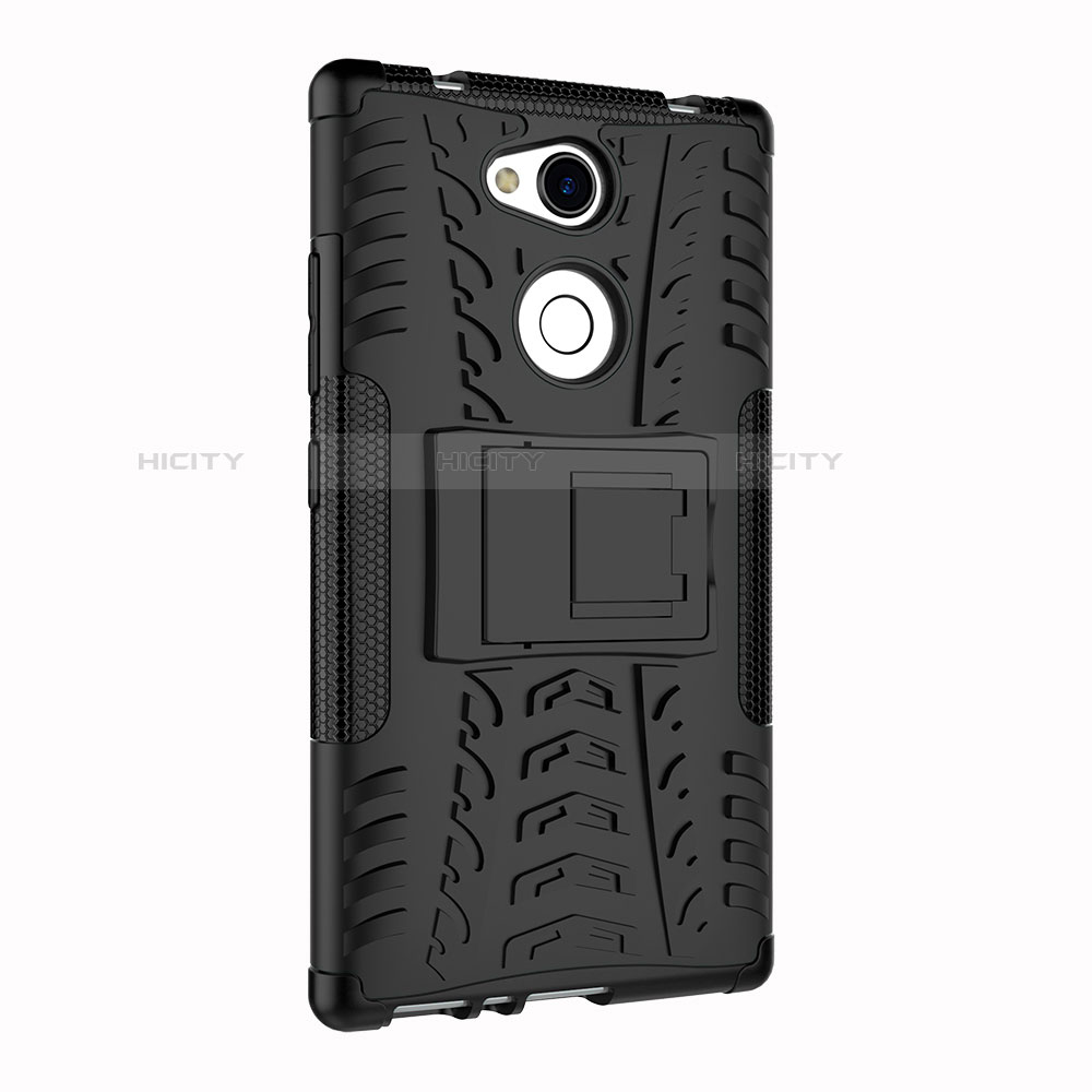 Custodia Silicone e Plastica Opaca Cover con Supporto per Sony Xperia L2