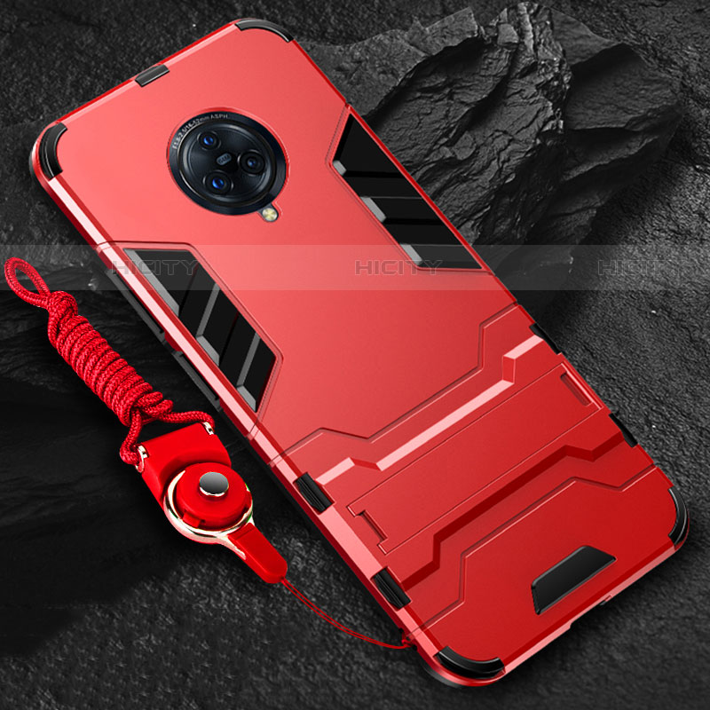 Custodia Silicone e Plastica Opaca Cover con Supporto per Vivo Nex 3 5G