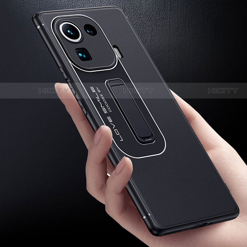 Custodia Silicone e Plastica Opaca Cover con Supporto per Xiaomi Mi 11 Pro 5G