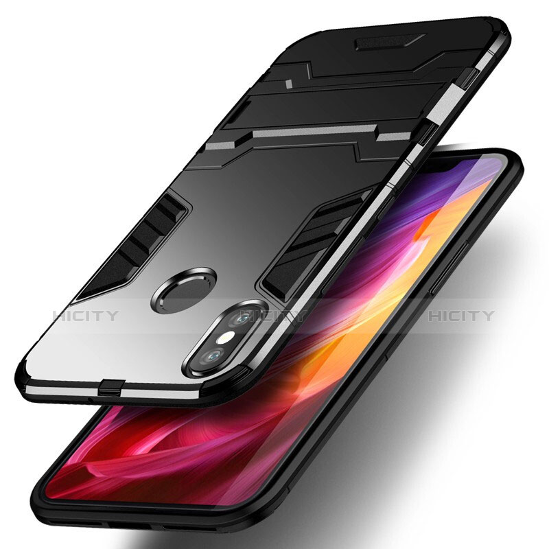 Custodia Silicone e Plastica Opaca Cover con Supporto per Xiaomi Mi Mix 3