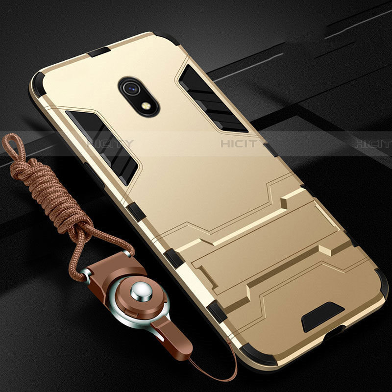 Custodia Silicone e Plastica Opaca Cover con Supporto per Xiaomi Redmi 8A