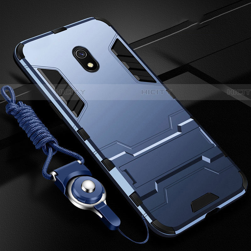 Custodia Silicone e Plastica Opaca Cover con Supporto per Xiaomi Redmi 8A