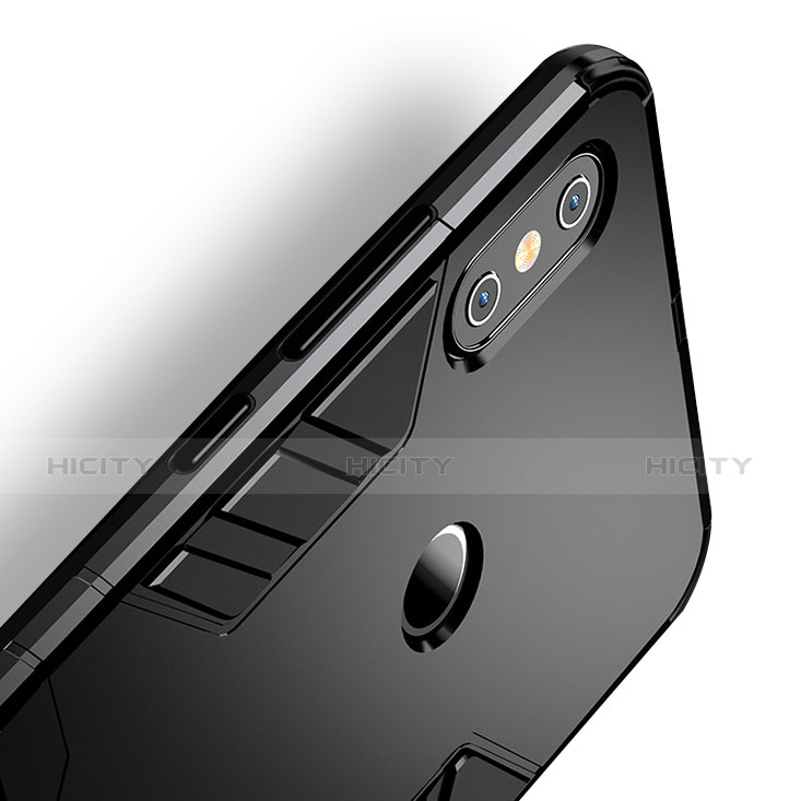 Custodia Silicone e Plastica Opaca Cover con Supporto per Xiaomi Redmi Note 5 Pro