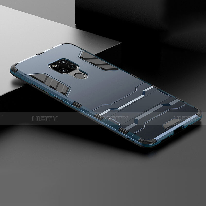 Custodia Silicone e Plastica Opaca Cover con Supporto R01 per Huawei Mate 20 X 5G