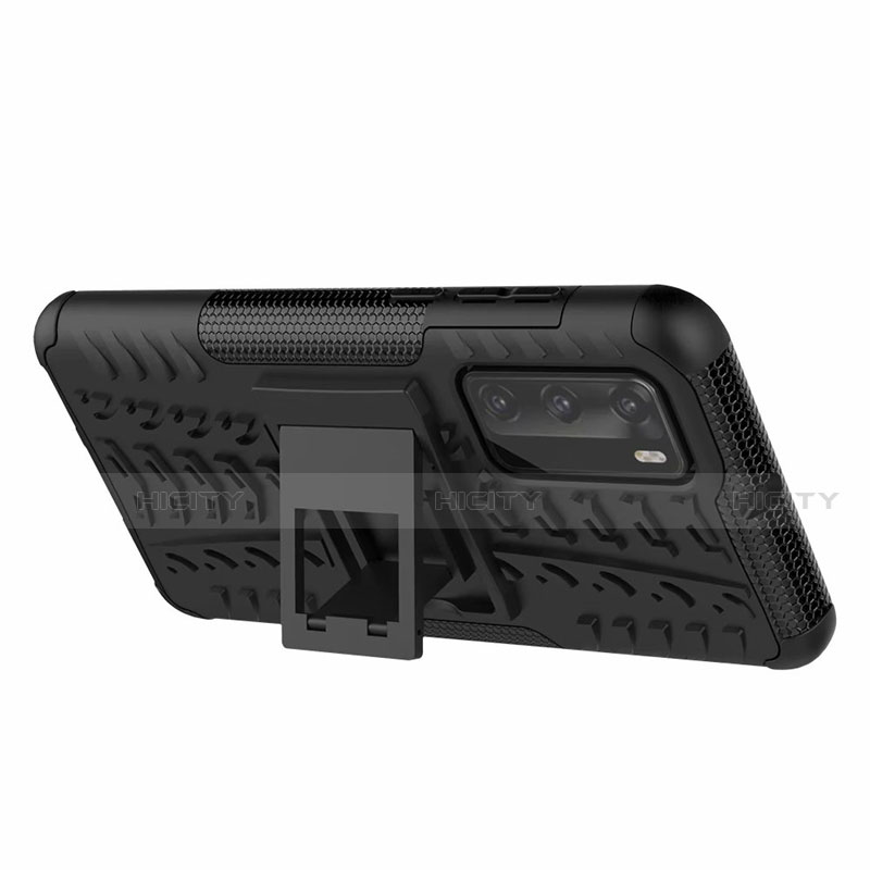 Custodia Silicone e Plastica Opaca Cover con Supporto R01 per Huawei P40