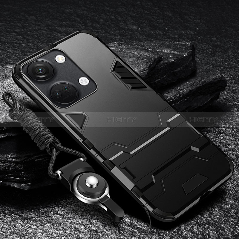 Custodia Silicone e Plastica Opaca Cover con Supporto R01 per OnePlus Ace 2V 5G