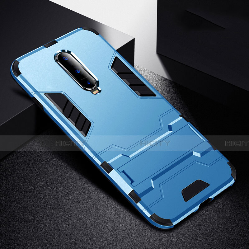 Custodia Silicone e Plastica Opaca Cover con Supporto R01 per Oppo R17 Pro