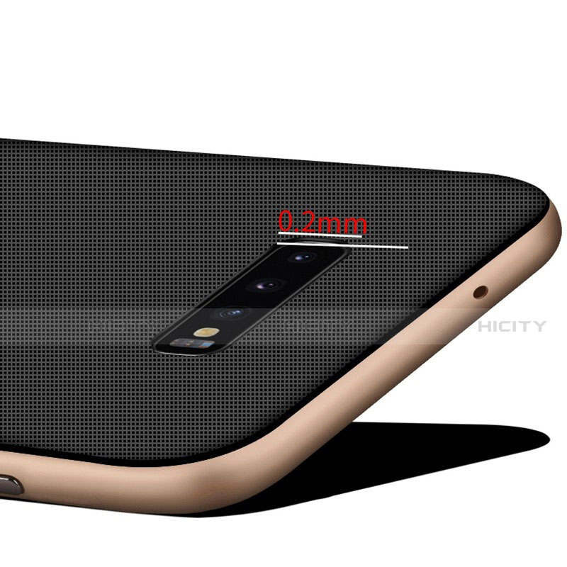 Custodia Silicone e Plastica Opaca Cover con Supporto R01 per Samsung Galaxy S10