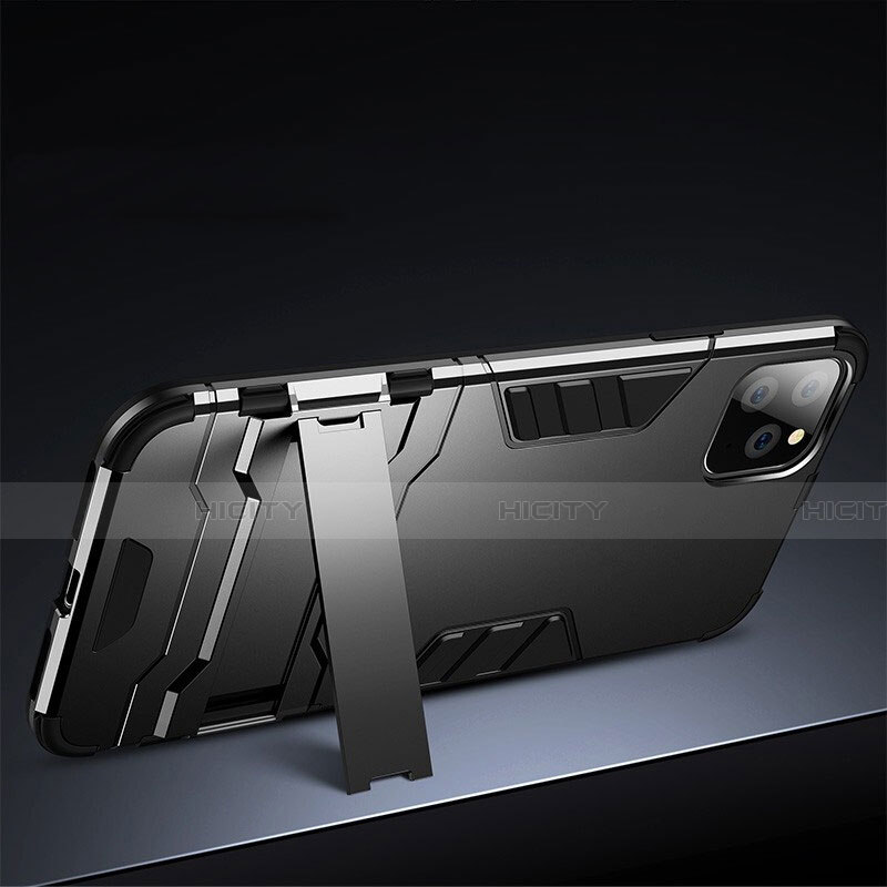 Custodia Silicone e Plastica Opaca Cover con Supporto R02 per Apple iPhone 11 Pro