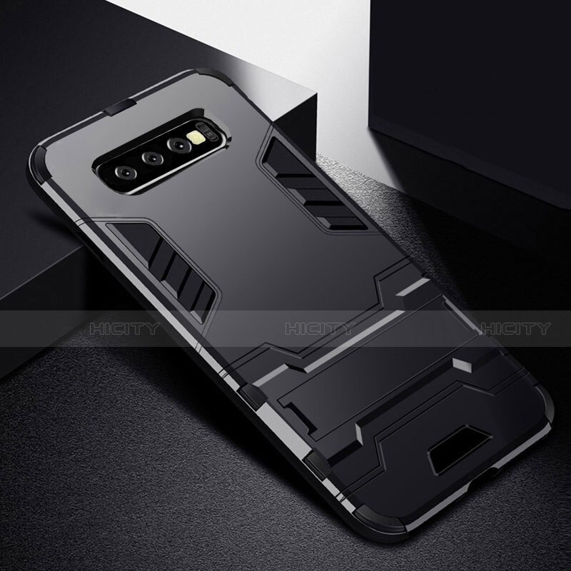 Custodia Silicone e Plastica Opaca Cover con Supporto R02 per Samsung Galaxy S10 5G