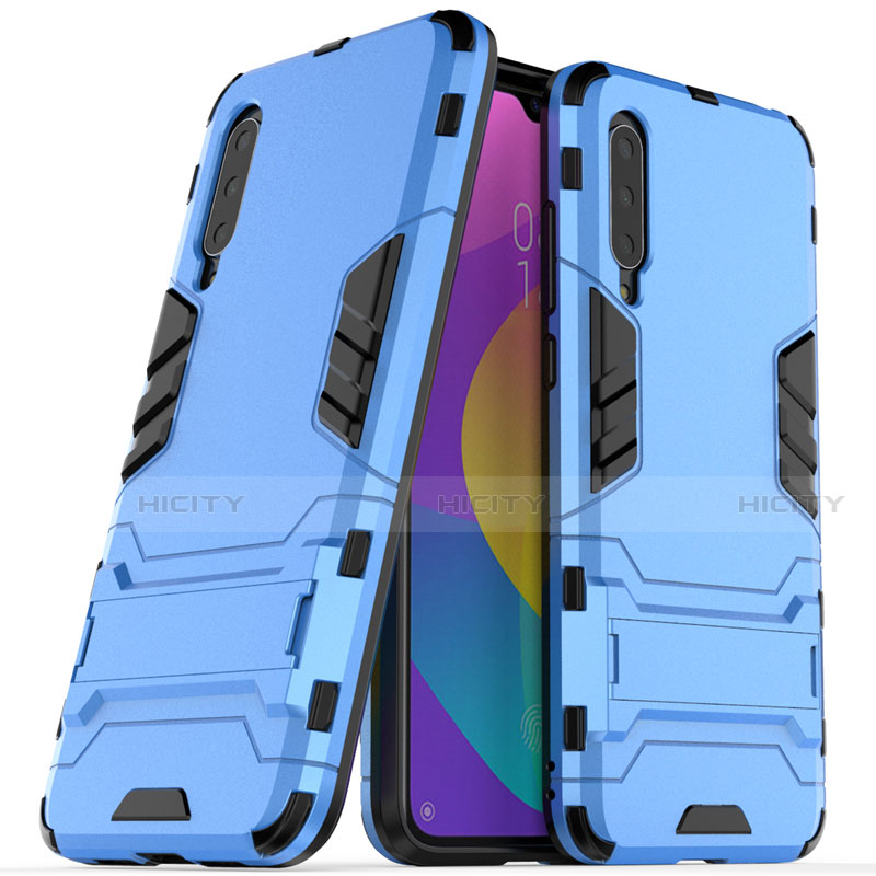 Custodia Silicone e Plastica Opaca Cover con Supporto R02 per Xiaomi Mi A3