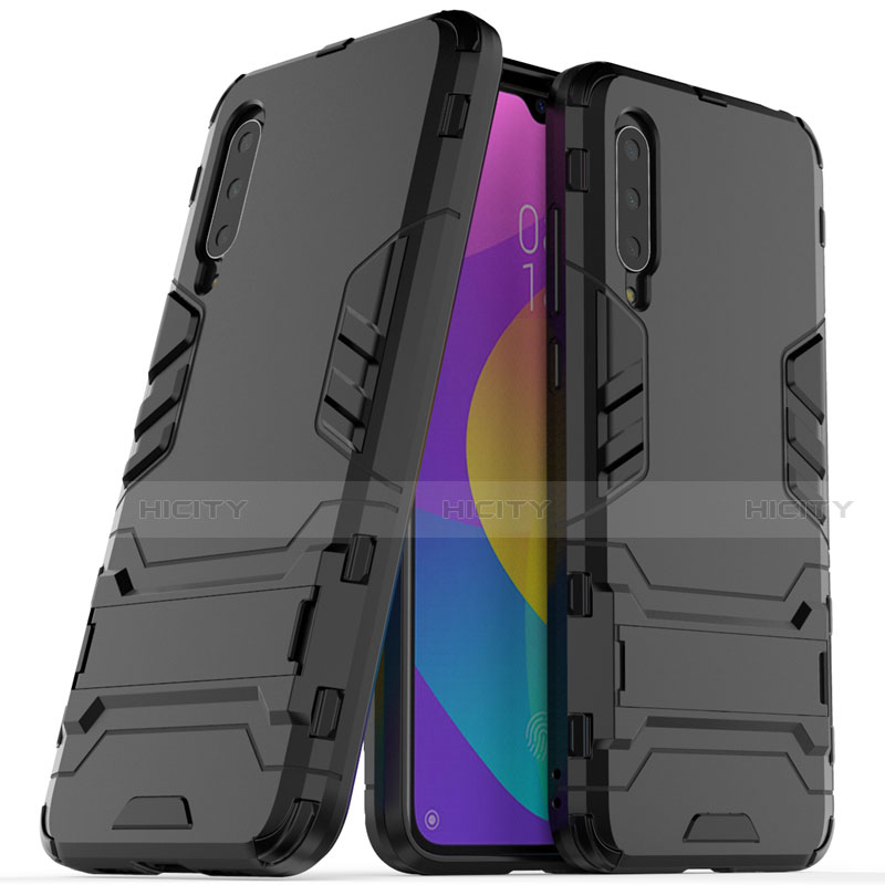 Custodia Silicone e Plastica Opaca Cover con Supporto R02 per Xiaomi Mi A3