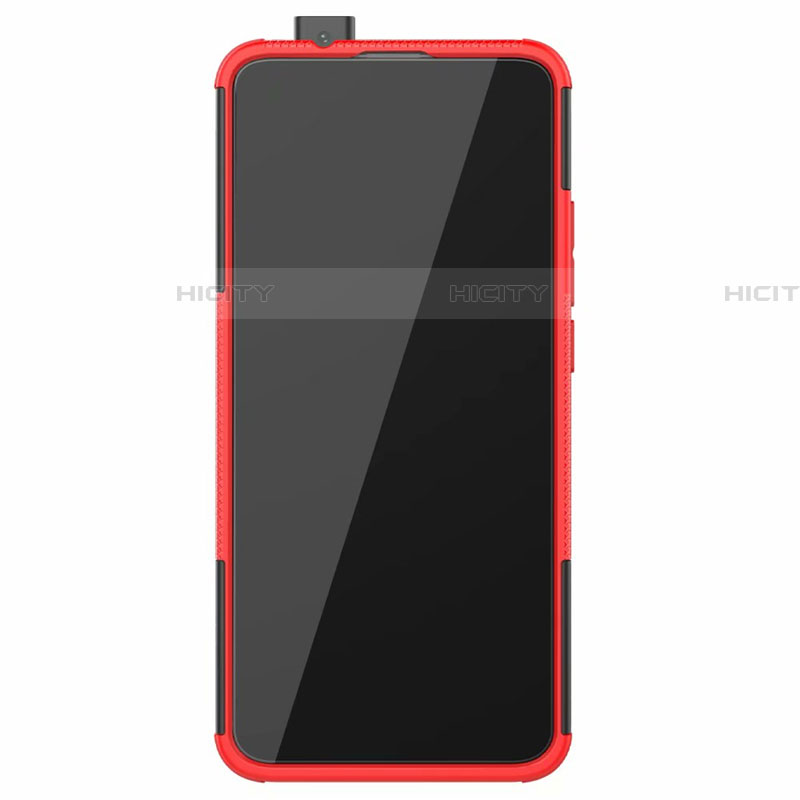 Custodia Silicone e Plastica Opaca Cover con Supporto R02 per Xiaomi Poco F2 Pro