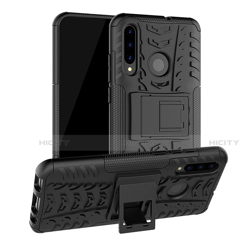 Custodia Silicone e Plastica Opaca Cover con Supporto R03 per Huawei P Smart+ Plus (2019)
