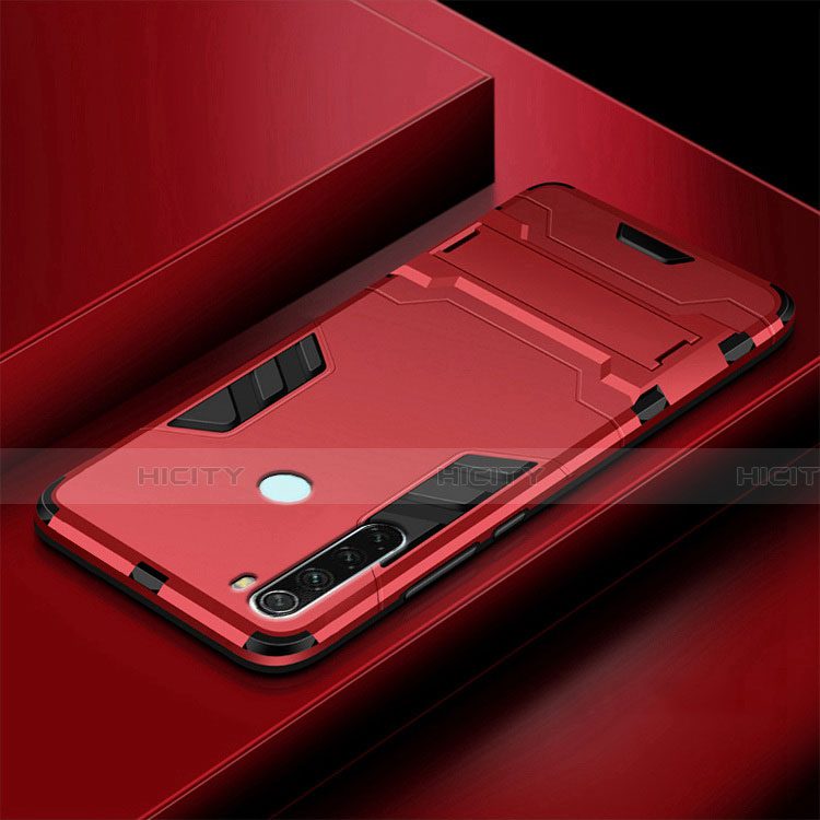 Custodia Silicone e Plastica Opaca Cover con Supporto R03 per Xiaomi Redmi Note 8T