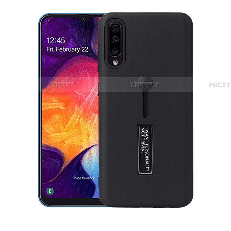 Custodia Silicone e Plastica Opaca Cover con Supporto R04 per Samsung Galaxy A70