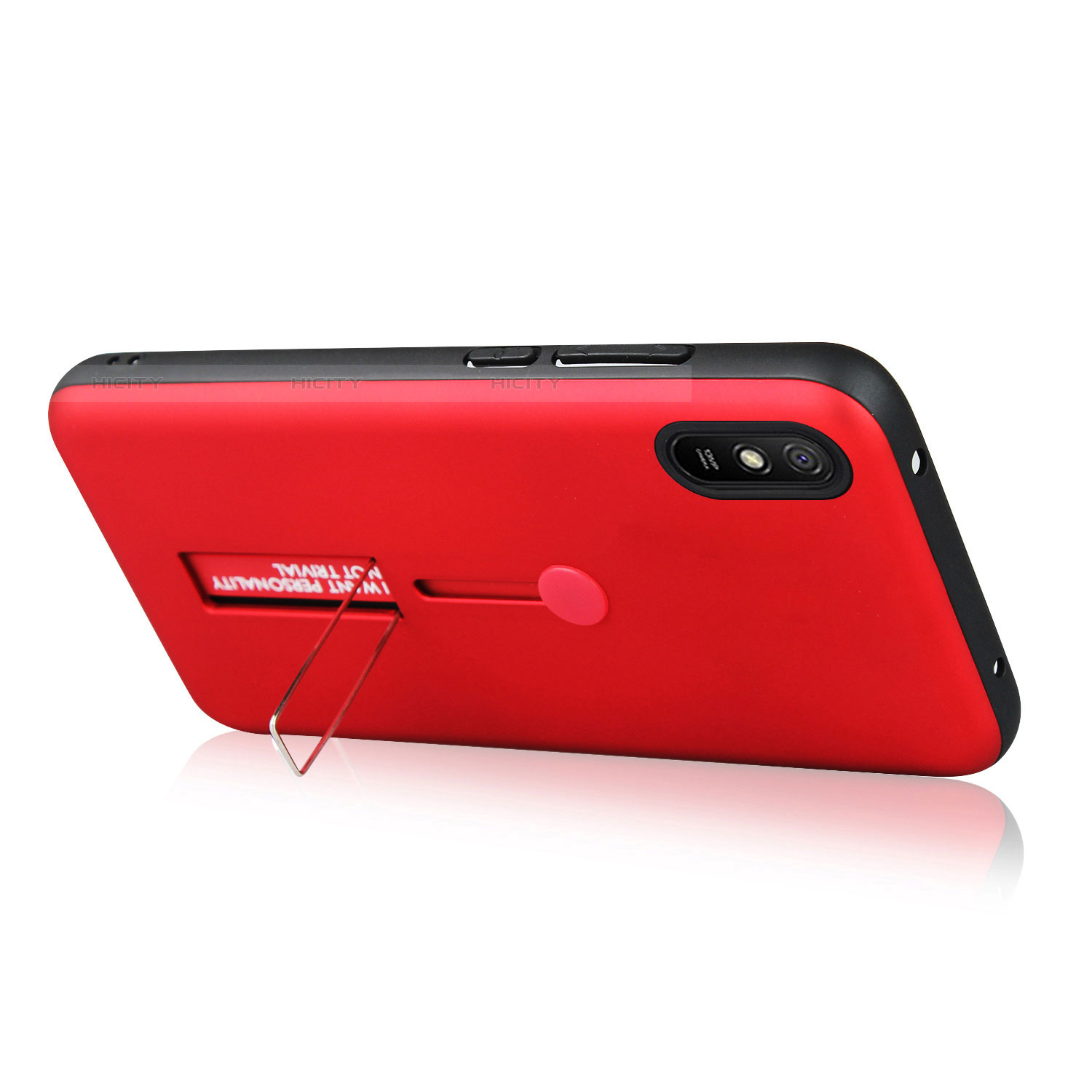 Custodia Silicone e Plastica Opaca Cover con Supporto R05 per Xiaomi Redmi 9A