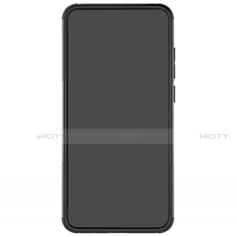 Custodia Silicone e Plastica Opaca Cover con Supporto R06 per Xiaomi Redmi Note 8 (2021)