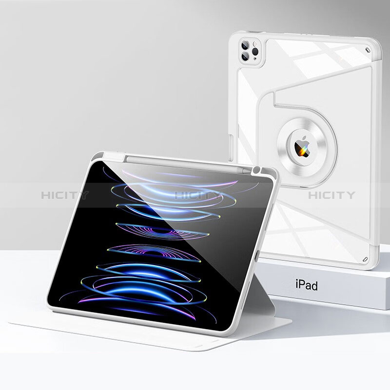 Custodia Silicone e Plastica Opaca Cover con Supporto S01 per Apple iPad Pro 12.9 (2022)