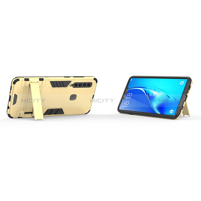 Custodia Silicone e Plastica Opaca Cover con Supporto T01 per Samsung Galaxy A9 (2018) A920
