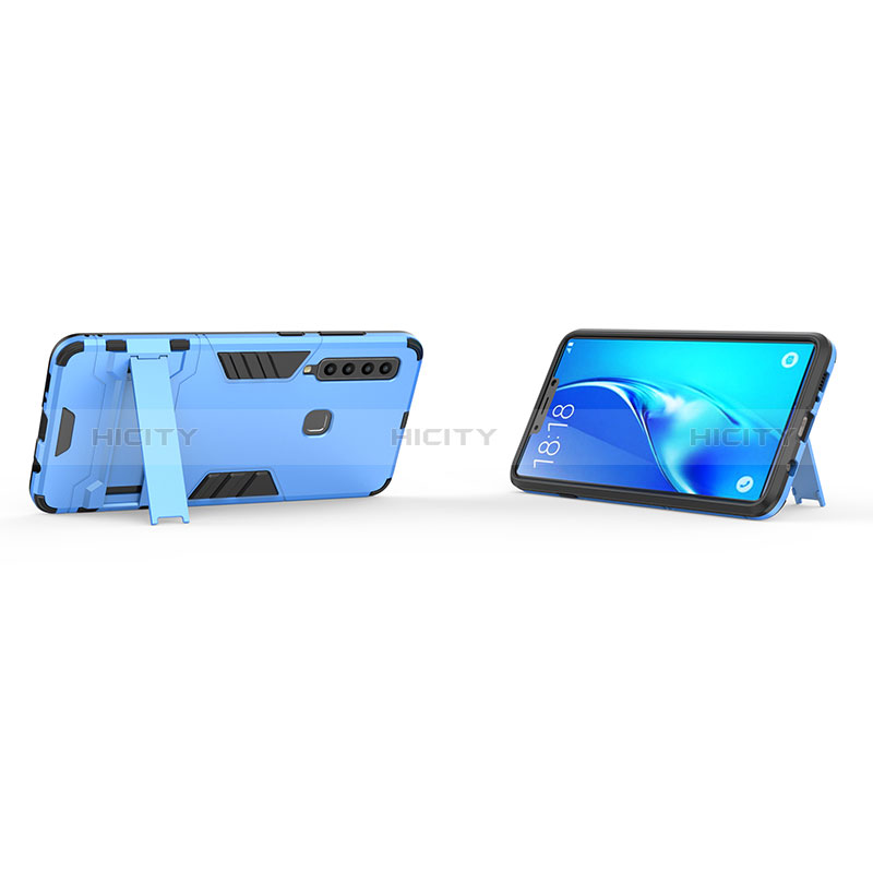Custodia Silicone e Plastica Opaca Cover con Supporto T01 per Samsung Galaxy A9 Star Pro