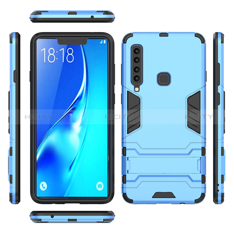 Custodia Silicone e Plastica Opaca Cover con Supporto T02 per Samsung Galaxy A9s