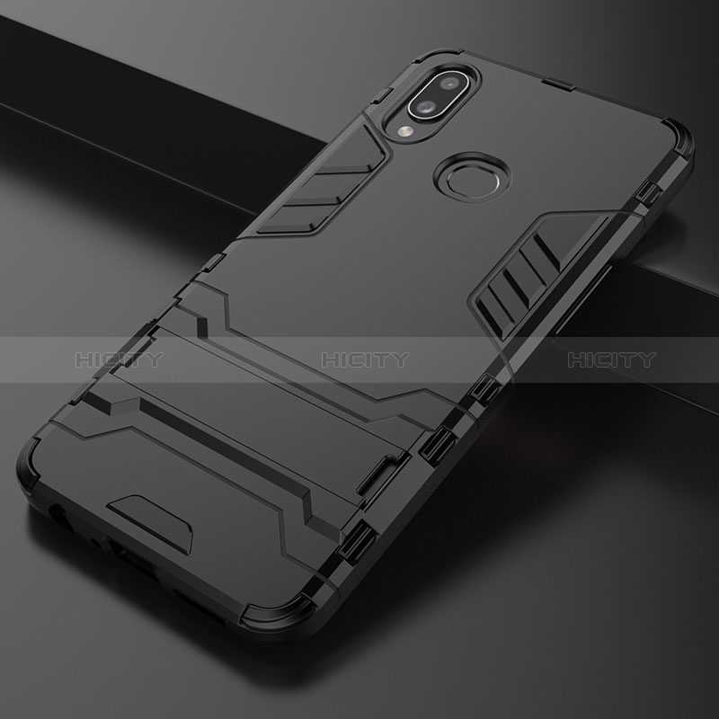 Custodia Silicone e Plastica Opaca Cover con Supporto T02 per Samsung Galaxy M01s