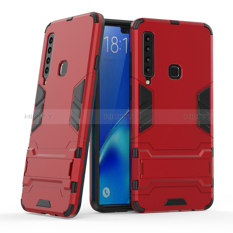 Custodia Silicone e Plastica Opaca Cover con Supporto T03 per Samsung Galaxy A9 (2018) A920