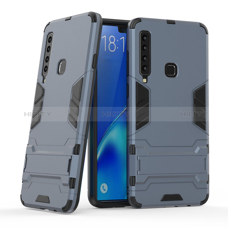 Custodia Silicone e Plastica Opaca Cover con Supporto T03 per Samsung Galaxy A9 Star Pro