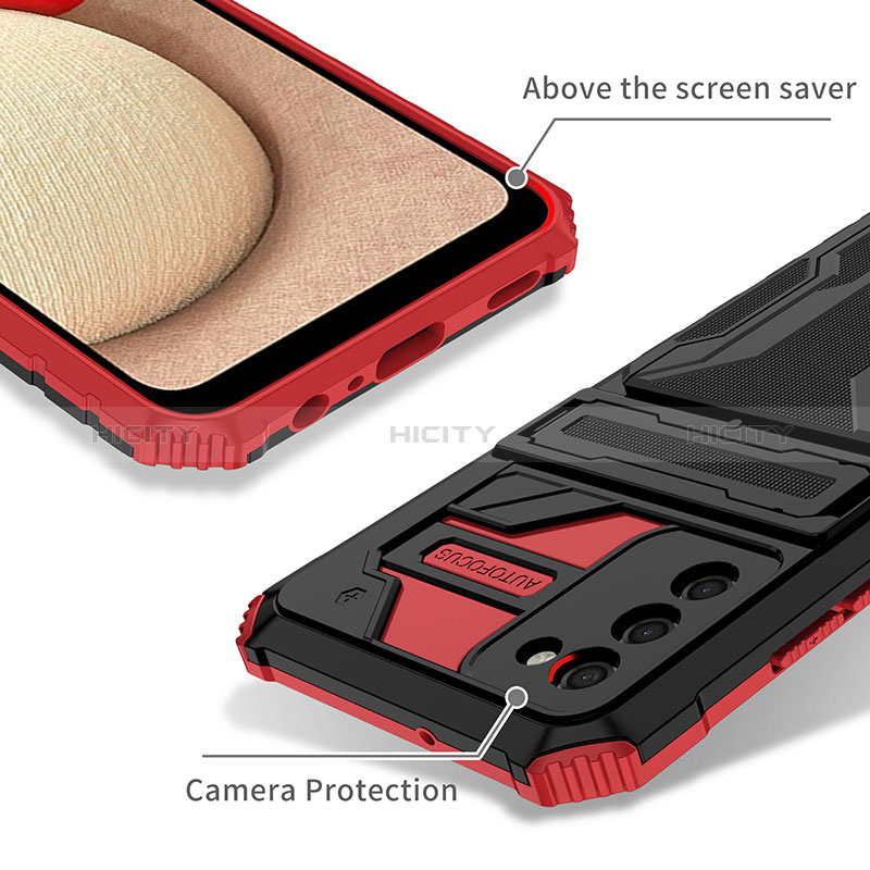 Custodia Silicone e Plastica Opaca Cover con Supporto YF1 per Samsung Galaxy A02s