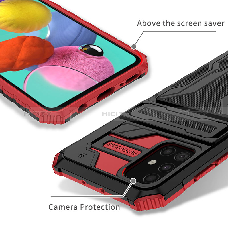 Custodia Silicone e Plastica Opaca Cover con Supporto YF1 per Samsung Galaxy A31