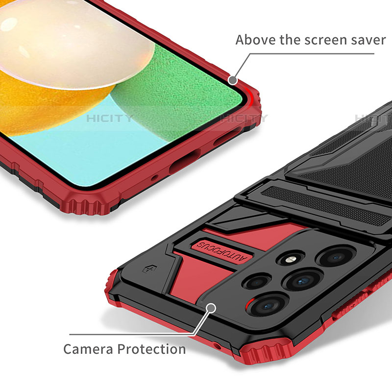 Custodia Silicone e Plastica Opaca Cover con Supporto YF1 per Samsung Galaxy A53 5G