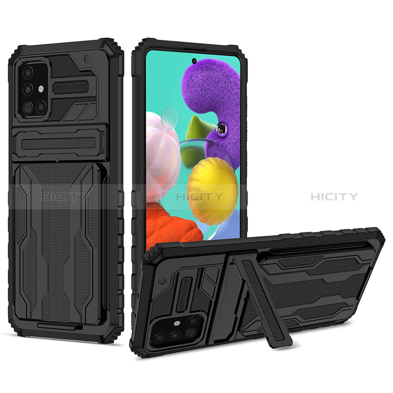 Custodia Silicone e Plastica Opaca Cover con Supporto YF1 per Samsung Galaxy M40S