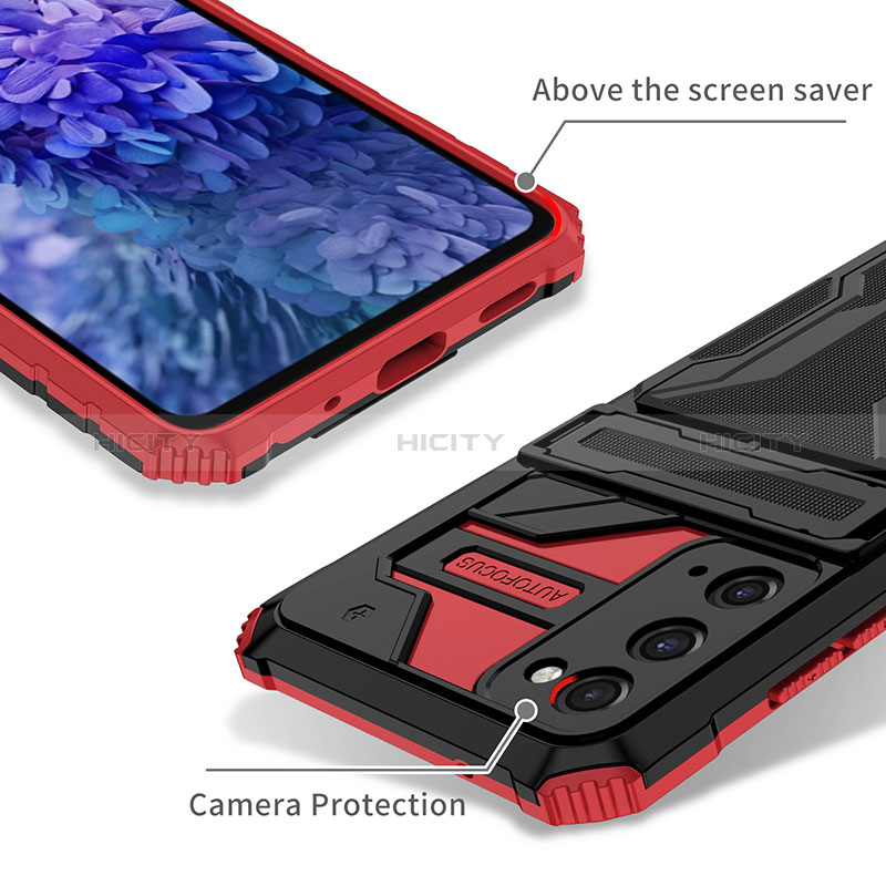 Custodia Silicone e Plastica Opaca Cover con Supporto YF1 per Samsung Galaxy S20 FE (2022) 5G