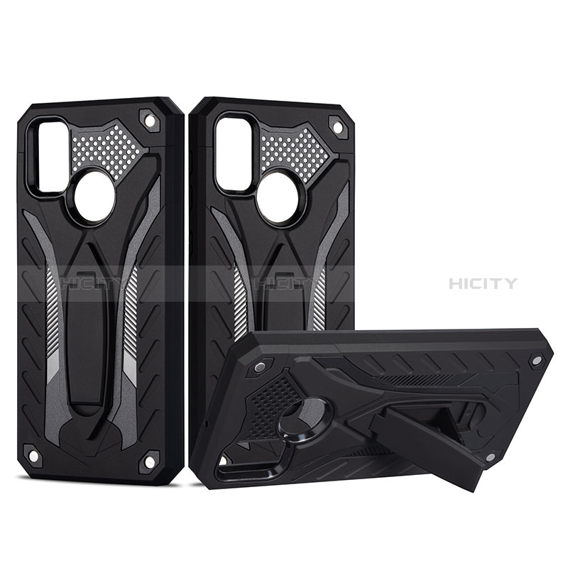 Custodia Silicone e Plastica Opaca Cover con Supporto YF2 per Samsung Galaxy M30s