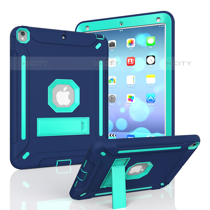 Custodia Silicone e Plastica Opaca Cover con Supporto YJ1 per Apple iPad Pro 10.5