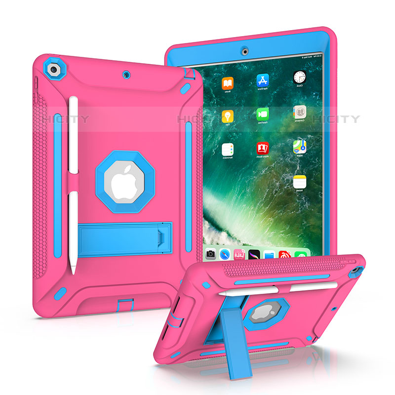 Custodia Silicone e Plastica Opaca Cover con Supporto YJ2 per Apple iPad 10.2 (2020)