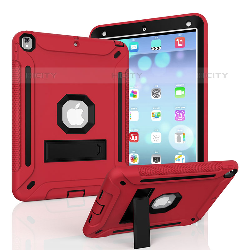 Custodia Silicone e Plastica Opaca Cover con Supporto YJ2 per Apple iPad Air 3 Rosso