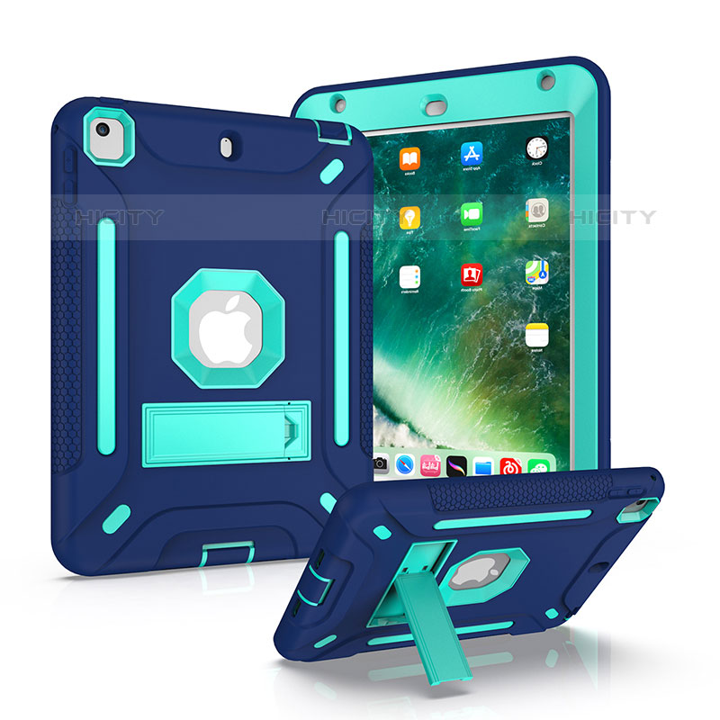 Custodia Silicone e Plastica Opaca Cover con Supporto YJ2 per Apple iPad Mini 5 (2019) Blu