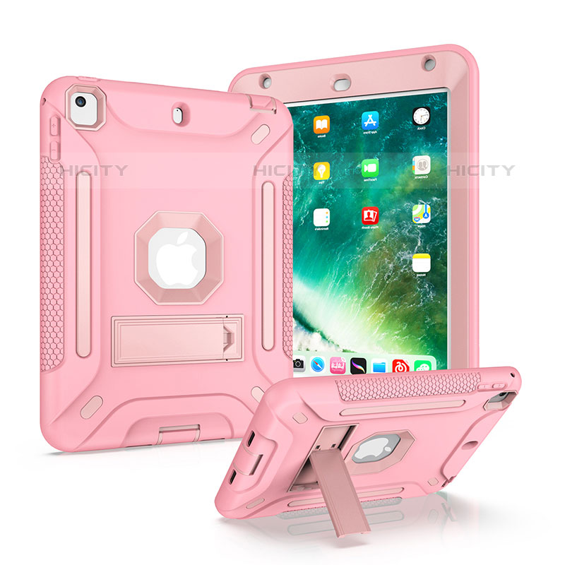 Custodia Silicone e Plastica Opaca Cover con Supporto YJ2 per Apple iPad Mini 5 (2019) Rosa