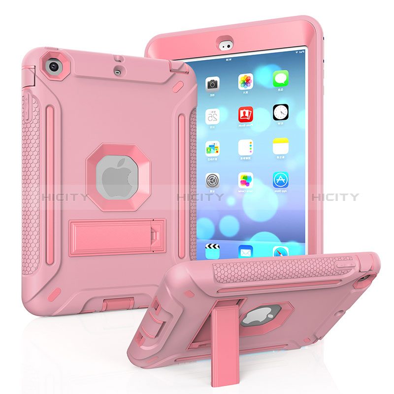 Custodia Silicone e Plastica Opaca Cover con Supporto YJ2 per Apple iPad Mini