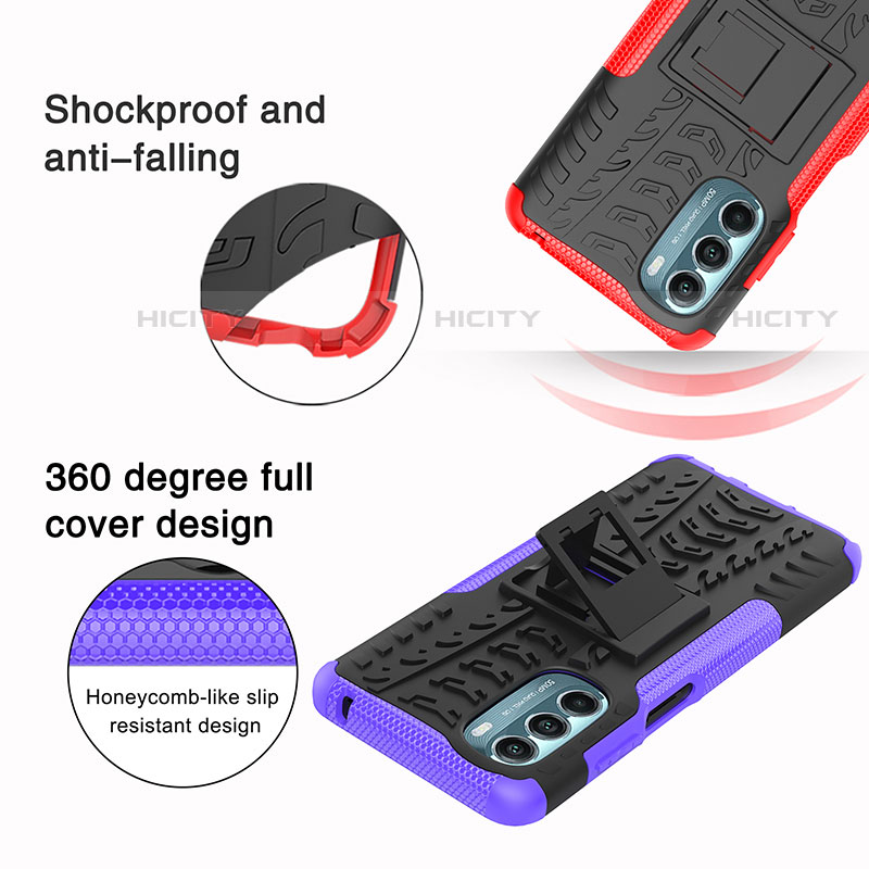 Custodia Silicone e Plastica Opaca Cover con Supporto Z01 per Motorola Moto G Stylus (2022) 5G