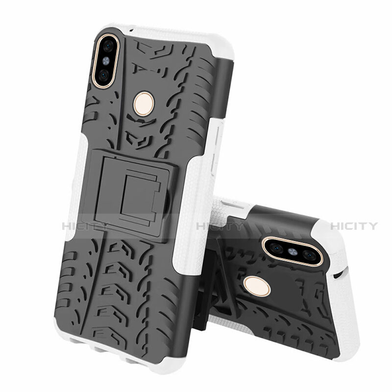 Custodia Silicone e Plastica Opaca Cover con Supporto Z01 per Xiaomi Mi 8